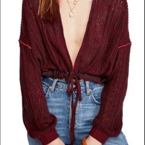 Free People Florence Crop Top Sweater Sz S